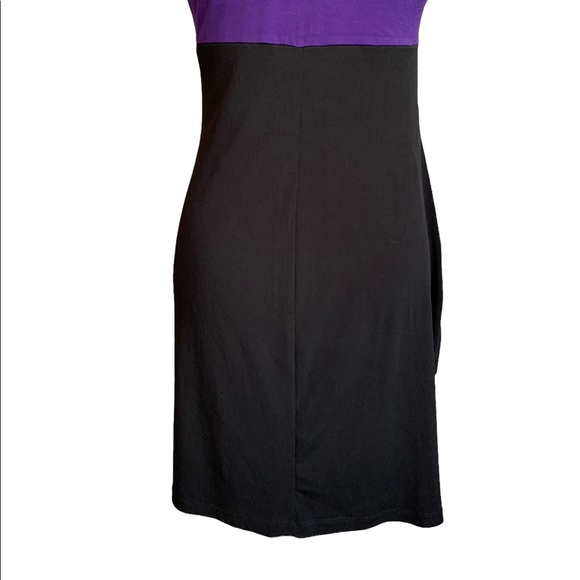 Enfocus Studio Black & Purple Midi Dress Size 10 - Picture 8 of 16